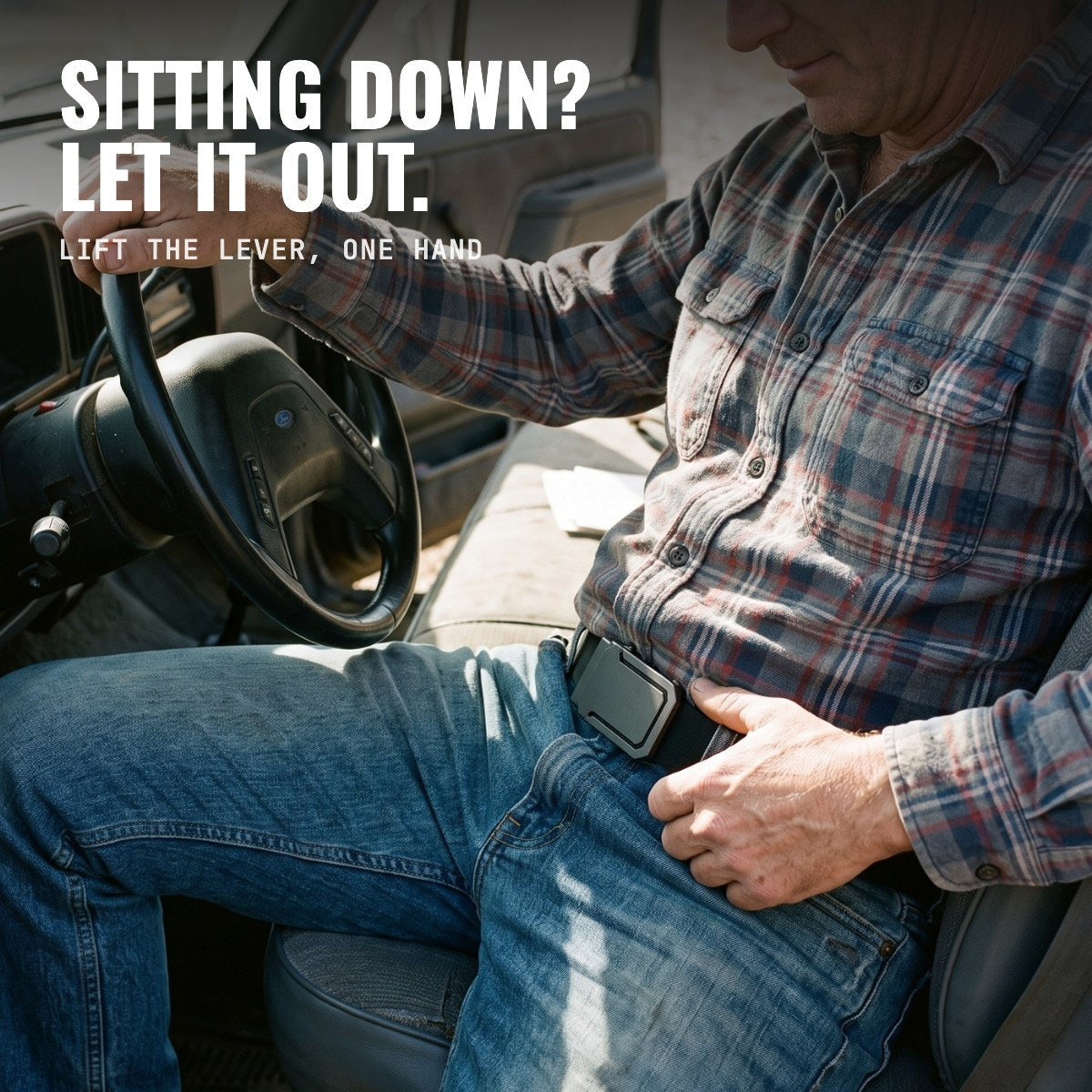 Sitting down? Let it out with one hand