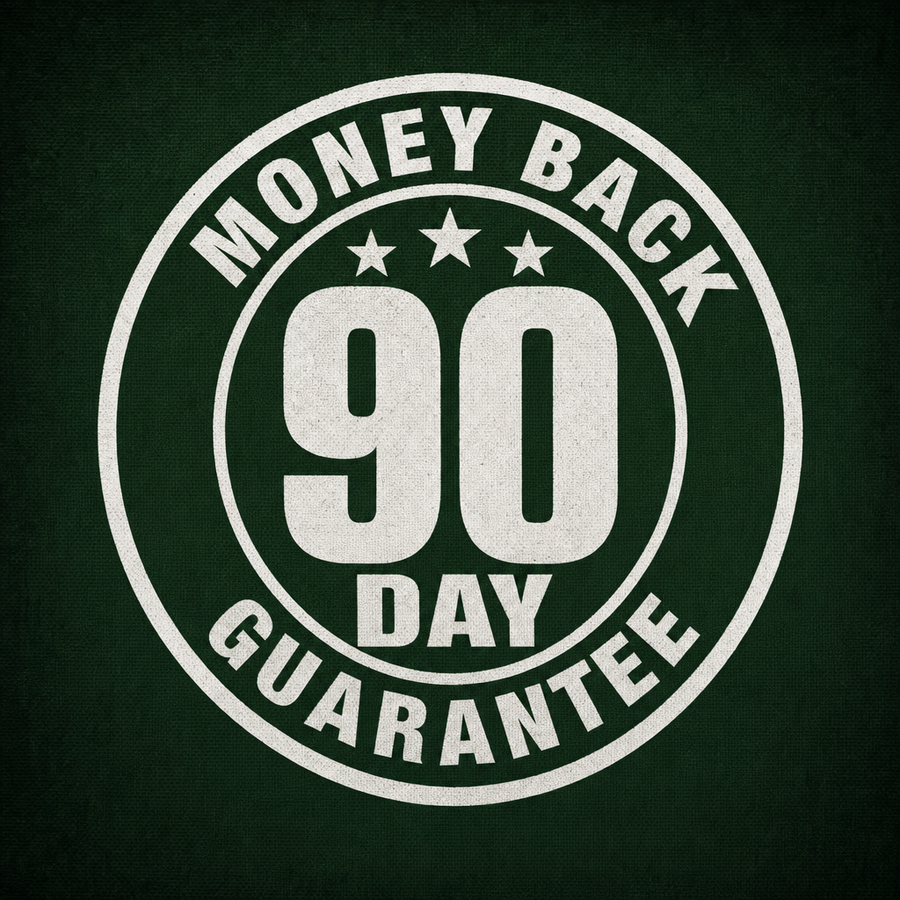 90-Day Money Back Guarantee seal