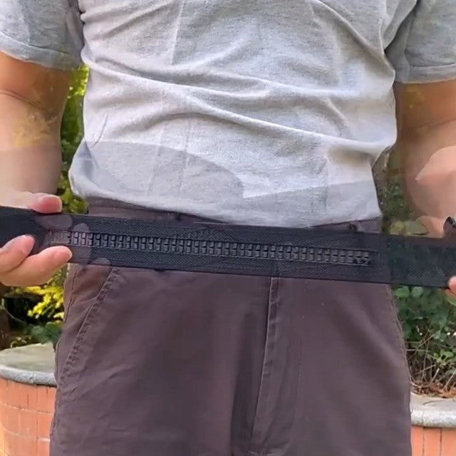 The ratchet track running along the back of the Ironsworth strap