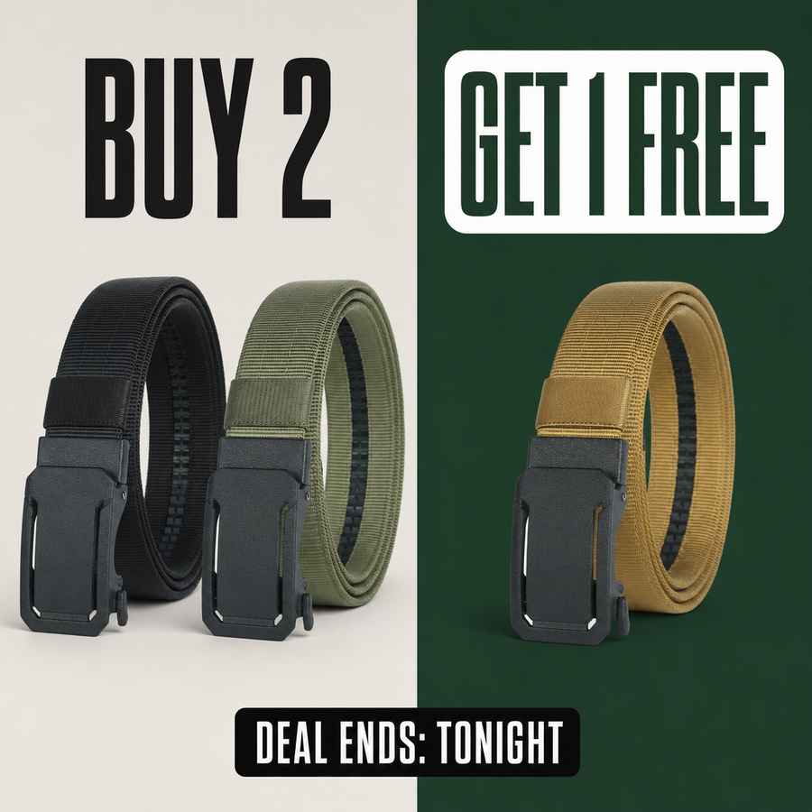 Buy 2, get 1 free Ironsworth belts, deal ends tonight